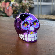Metallic Sugar Skull Planter